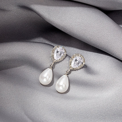 Water Drop Creative Drop Earrings Inlay