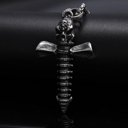 Industrial-style Edgy Titanium Steel Pendant With A Screw Motif