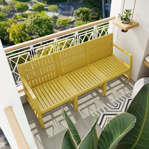 1-Stuk Binne Buiten Meubels 3-Sitplek Sofa Waterdigte PP Materiaal - Maklike Monteer Patio Gesprekstel