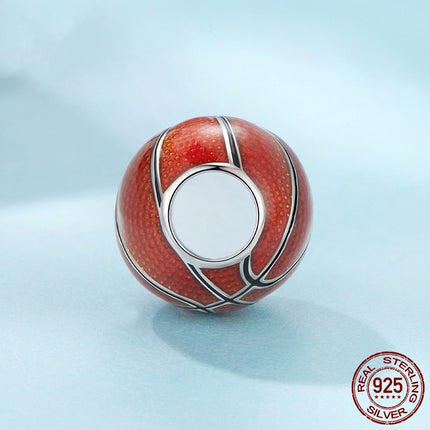 S925 Sterling Silwer Basketbal Gespreide Krale Selfdoen Armbandbykomstighede
