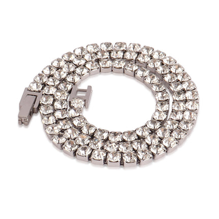 Hip-hop Diamond-studded Necklace For Women And Men