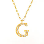 Gold G With Chain / 18k Gold Plating