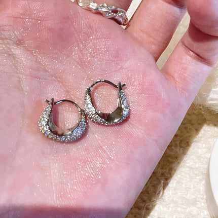 925 Silver Needle High-grade Zircon Earrings For Women