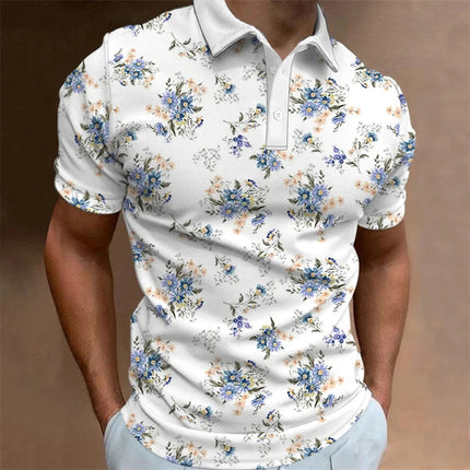 Men's Casual 3d Pattern Printed Short Sleeve
