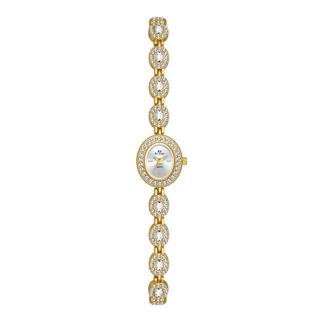 Mid-ancient Fashion Oval Colored Gems Rainbow Light Luxury Watch