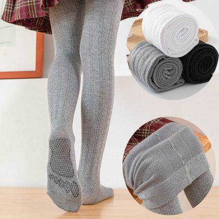 Girls' Thin Velvet Wave Pattern Dragon Claw Wool Tights