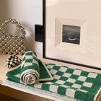 Green And White / Bath Towel 70x140cm