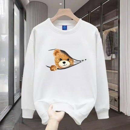 American Round Neck Printed Casual Sweatshirt