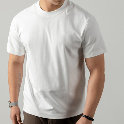 Cold Liquid Ammonia Mercerized Cotton Short-sleeved T-shirt For Men