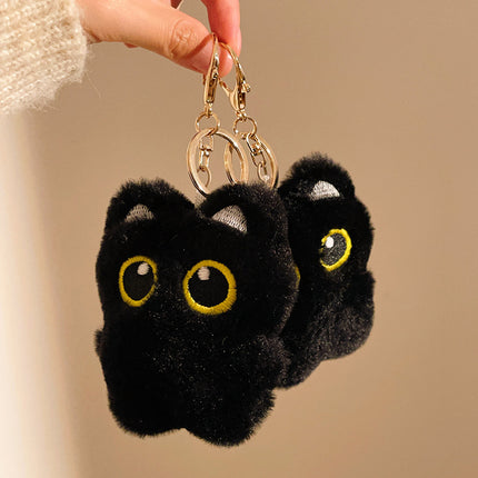 Swart Kat Skooltassie Hanger Plaas Pop Sleutelhanger