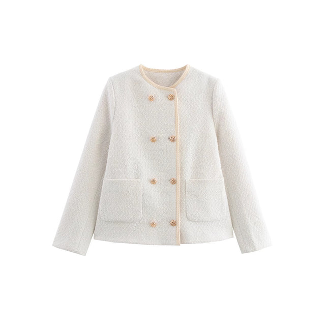 Women's Fashionable Temperamental All-match Double-breasted Coat Skirt