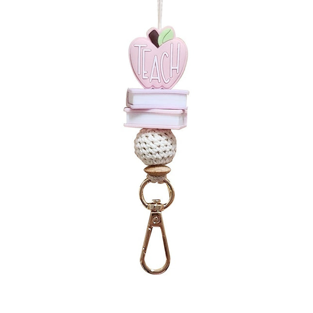 Silicone Bead Lanyard Silicone Bead ID Card Holder Lanyard