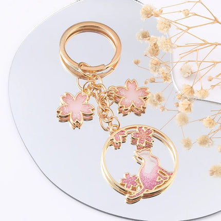 Olie Drup Kat Ring Sleutelhanger