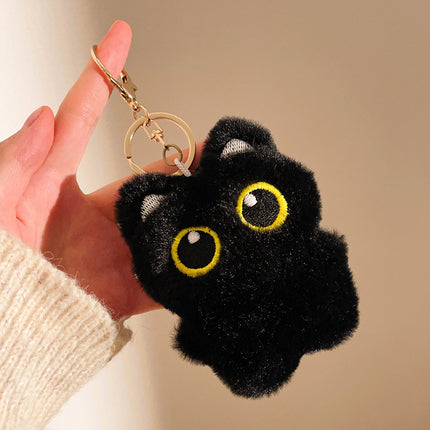 Swart Kat Skooltassie Hanger Plaas Pop Sleutelhanger
