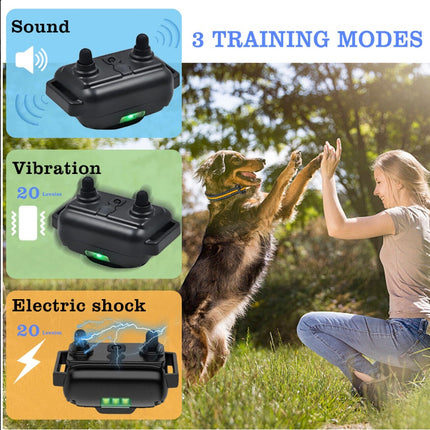 El Dog Pet Training Collar Rechargeable Waterproof Electric Shock Anti Bark R800m