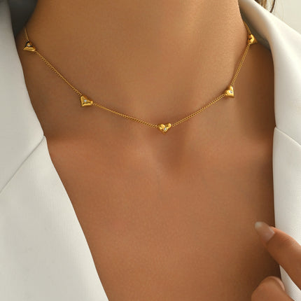 Lxalry 18K Gold-Plated Heart Necklace  Stainless Steel Hypoallergenic Jewelry, Tarnish Free Minimalist Gift For Women, Wife Mom Girlfriend  Valentine S Day  Anniversary Everyday Elegance