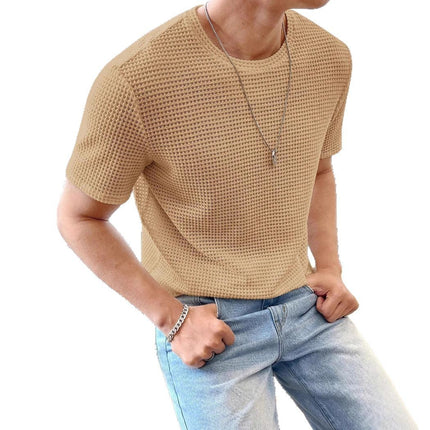 Men's Casual Loose Solid Color Short Sleeve