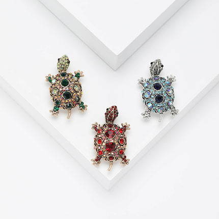 Mode Retro Strass Skilpad Brooch Kreatief