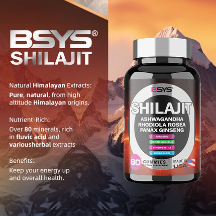 BSYS 8IN1 SHILAJIT GOMMETJIES 60'S