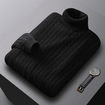 Men's Turtleneck Sweater Fleece-lined Thickened