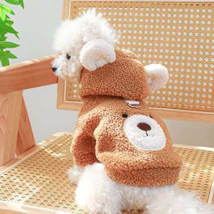 Lambswool Warm And Comfortable Round Bear Hoodie Pet