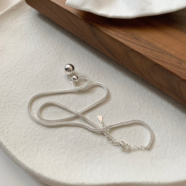 Modieuse Sferiese Halssnoer In S925 Sterling Silwer Vir Vroue