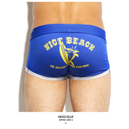 Beach Holiday Series Cartoon Printing U-bag Men's Flat Underpants