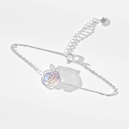 Kamellia Gevorderde Ontwerpgevoel Nis Sagte Blom Sleutelbeen Ketting Armband