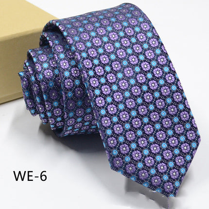 6CM Trendy Men's 1960 Needle Fine Made Nano Waterproof Tie