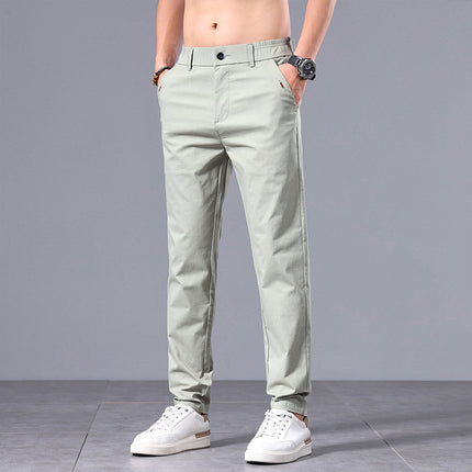 Men's Springsummer Business Casual Pants Straight Slim Fit Breathable Men's Pants
