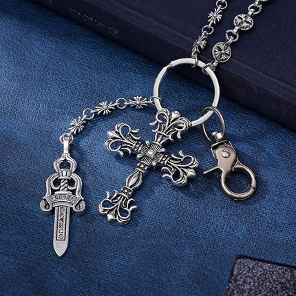 Kruis Retro Styl Dubbellaag Ketting