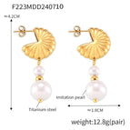 F223 Gold Shell Pearls