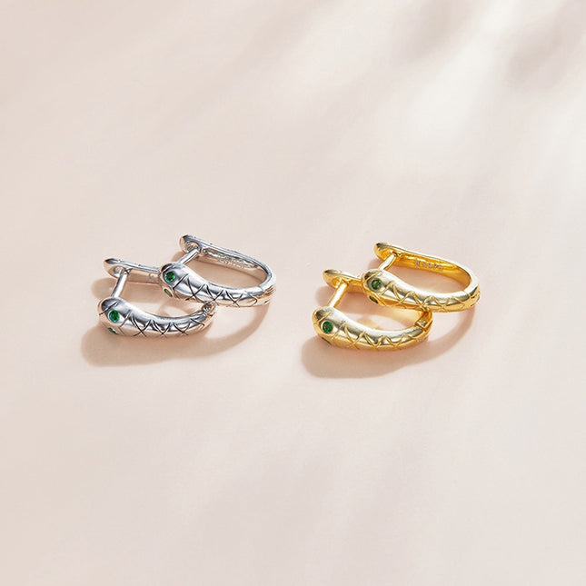 European Wind Animal Zodiac Earrings Silver