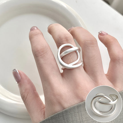 Mat Ryp Wye Band Ring Vroue Pragtige Ontwerp