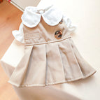 Khaki Peter Pan Collar Dress / L