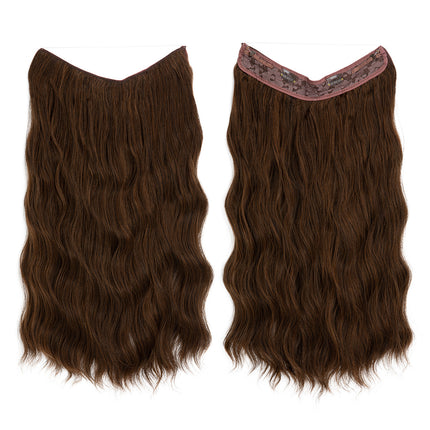 European And American Style Women Corn Curler Fishing Thread Long Curly Hair  Wig