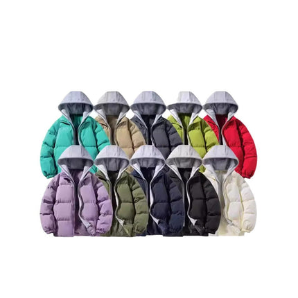 Men's High-grade Coat Fake Two-piece Thickened Warm