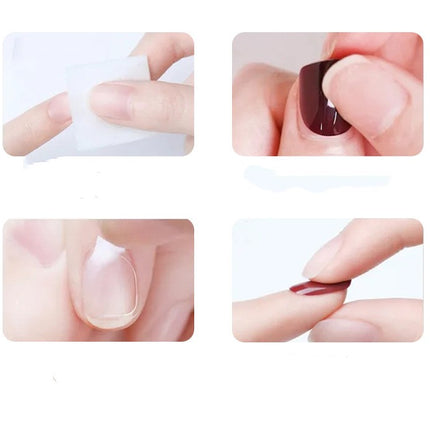 Hand-painted Black Long T Nail Art Patch