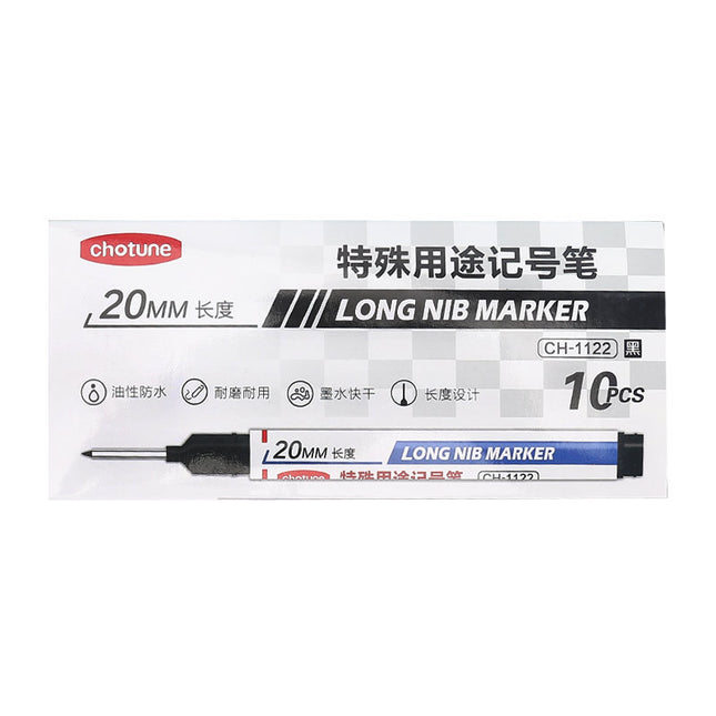Waterproof Quick-drying Woodworking Tile Marker 20mm Long Pen Head