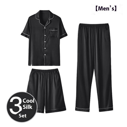 Ice Silk Home Wear Suit Men's Three-piece Suit