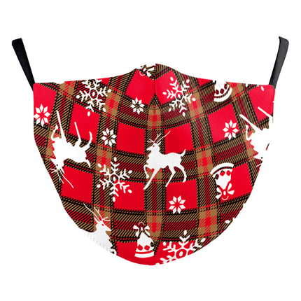 Christmas Beard Digital Printing Face Creative Double-layer Dust Mask