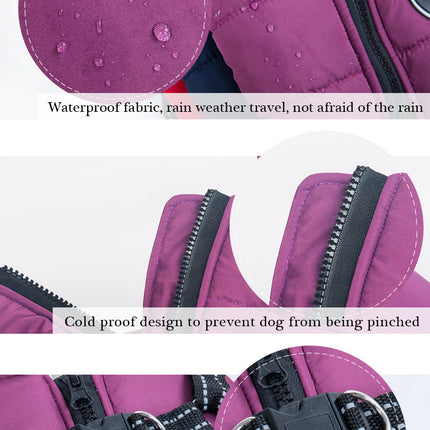 Reflective Large Dog Clothes Cold-proof Warm Pet Coat Waterproof Autumn And Winter Dog Shell Coat