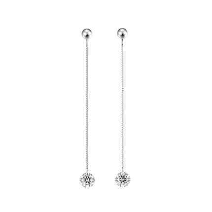 Top-quality Moissanite Luxury And Fashionable Light Luxury Jewelry Silver Stud Earrings S925 Silver Plated Platinum