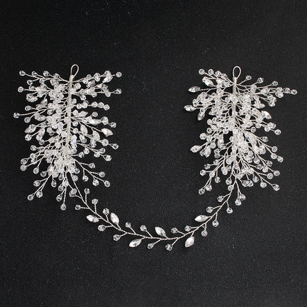 Handgeweefde Strass Haarband Bruidsrok Hoofbedekking