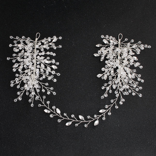 Handgeweefde Strass Haarband Bruidsrok Hoofbedekking