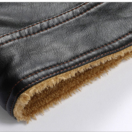 Men's Leather Clothing Loose Casual Slim Fit Handsome Trend Thickening