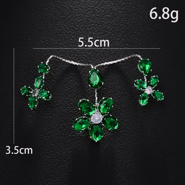 Personalized Flower Ring Heavy Micro Inlaid Zircon Flower Finger Ring Rings Women's Jewelry