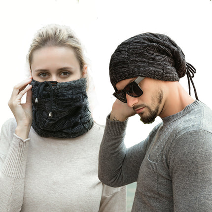 Multifunctional plus cashmere knitted hat
