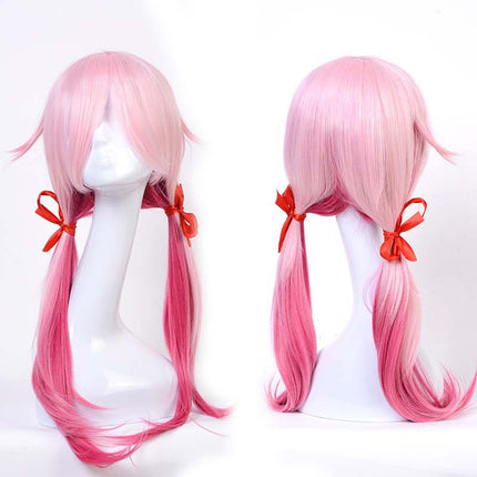 Cosplay animasie Pienk dubbelponiestert pruik