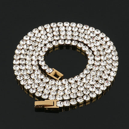 Hip-hop Diamond-studded Necklace For Women And Men